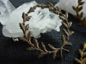 Old 1940s Laurel Leaf Wreath With Naturally Occuring Patina