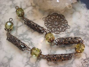 Our Hand Oxidized Small Lace Filigrees Also Make Wonderful Connector Tube Beads. The Filigree Is Just Bent Around A Small Tube...Like A Screwdriver Or A Thin Pen