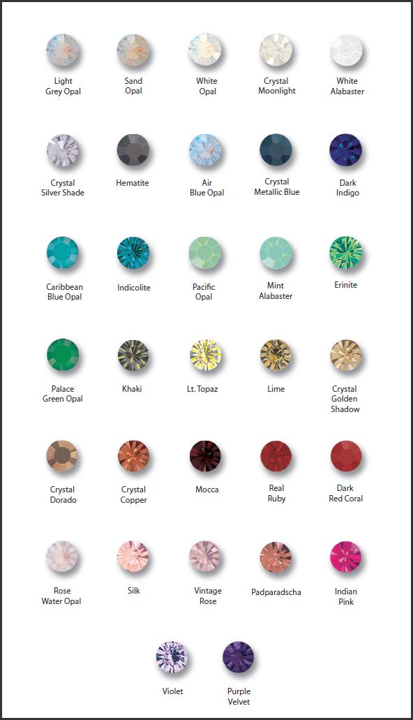 Swarovski Crystal Color Chart II